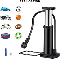 Mini Bike Pump Foot Activated Bicycle Floor Pump Portable Bike Pump Bike Tire  Air Pump Compatible Universal Presta Schrader Valve,Aluminum Alloy Barrel Free Gas Needle-thumb1