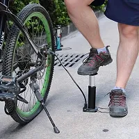 Mini Bike Pump Foot Activated Bicycle Floor Pump Portable Bike Pump Bike Tire  Air Pump Compatible Universal Presta Schrader Valve,Aluminum Alloy Barrel Free Gas Needle-thumb3