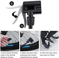 Mini Bike Pump Foot Activated Bicycle Floor Pump Portable Bike Pump Bike Tire  Air Pump Compatible Universal Presta Schrader Valve,Aluminum Alloy Barrel Free Gas Needle-thumb3