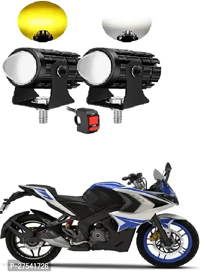 Mini Driving Fog Light Lamp Projector Lens Spotlight Led Motorcycle Headlight Dual Color Motorbike Lighting System (12 V, 36 W) With Switch