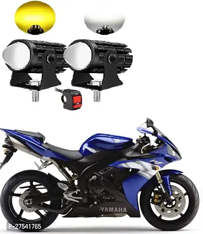 Mini Driving Fog Light Lamp Projector Lens Spotlight Led Motorcycle Headlight Dual Color Motorbike Lighting System (12 V, 36 W) With Switch