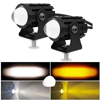 Mini Driving Fog Light Lamp Projector Lens Spotlight Led Motorcycle Headlight Dual Color Motorbike Lighting System (12 V, 36 W) With Switch-thumb1