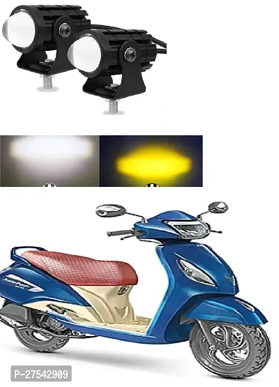 Mini Driving Fog Light Lamp Projector Lens Spotlight Led Motorcycle Headlight Dual Color Motorbike Lighting System (12 V, 36 W)-thumb0