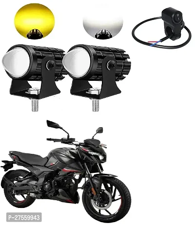 Mini Driving Fog Light Lamp Projector Lens Spotlight Led Motorcycle Headlight Dual Color Motorbike Lighting System (12 V, 36 W)  with 3way switch