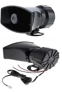 Car Siren Horn 7 Tone Sound Siren Mic PA Speaker Car System - 80W Emergency Sound Electric Horn-12V, Compatible with Volkswagen Jetta (Type-I)-thumb3