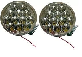 High Power, Heavy Clamp and Strong CNC Metal Body LED Fog Lights with 12 LED 2PCS Cap Set for Bikes and Cars-thumb2