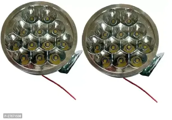 High Power, Heavy Clamp and Strong CNC Metal Body LED Fog Lights with 12 LED 2PCS Cap Set for Bikes and Cars-thumb3