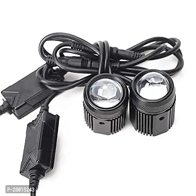 Mini Drive LED Fog Light Double Color for Car and Bikes (White  Yellow) 2Pcs-thumb2