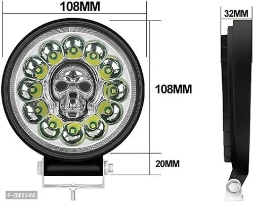 4Inch Colorful RGB Large Field of View with Flashing Skull Head Work Light 99W Small Spotlight Work Light Car Led Light 1pcs-thumb4