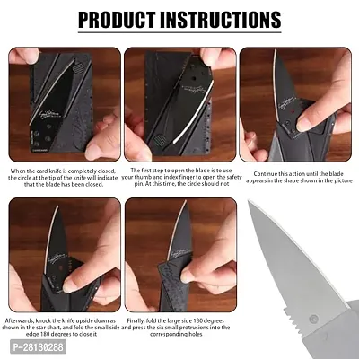 Folding Pocket Cutter Portable Outdoor Cutter Card-sized Folding Cutter 65mm 304 Stainless Blade Pocket Cutter Survival Gear Self-defence Tool Box Cutter-thumb2