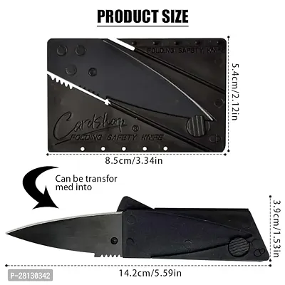 Folding Pocket Cutter Portable Outdoor Cutter Card-sized Folding Cutter 65mm 304 Stainless Blade Pocket Cutter Survival Gear Self-defence Tool Box Cutter-thumb3