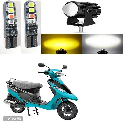 Luvik Pack Of 2 Universal Parking Bulb For Bike LED T10 Parking Bulb-thumb0