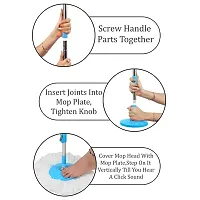 Mop Stick Adjustable Rapid-Change Handle Ideal For Floor Cleaning With 10-Inch Mop Plate-thumb2