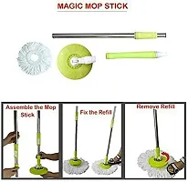 Mop Stick Adjustable Rapid-Change Handle Ideal For Floor Cleaning With 10-Inch Mop Plate-thumb2