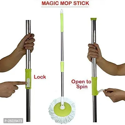 Mop Stick Adjustable Rapid-Change Handle Ideal For Floor Cleaning With 10-Inch Mop Plate-thumb2