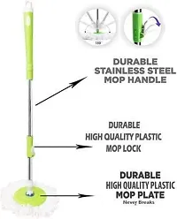 Mop Stick Adjustable Rapid-Change Handle Ideal For Floor Cleaning With 10-Inch Mop Plate-thumb2