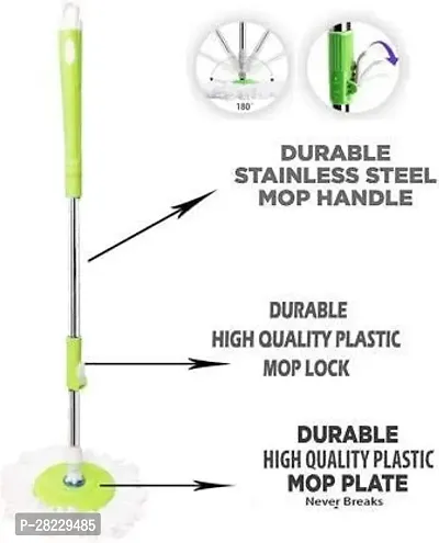 Mop Stick Adjustable Rapid-Change Handle Ideal For Floor Cleaning With 10-Inch Mop Plate-thumb3