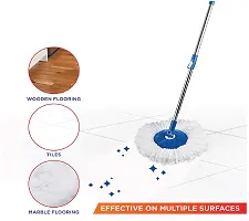 Mop Stick Adjustable Rapid-Change Handle Ideal For Floor Cleaning With 10-Inch Mop Plate-thumb1