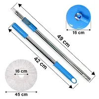 Mop Stick Adjustable Rapid-Change Handle Ideal For Floor Cleaning With 10-Inch Mop Plate-thumb3