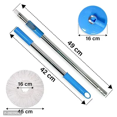 Mop Stick Adjustable Rapid-Change Handle Ideal For Floor Cleaning With 10-Inch Mop Plate-thumb4