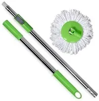 Mop Stick Adjustable Rapid-Change Handle Ideal For Floor Cleaning With 10-Inch Mop Plate-thumb3