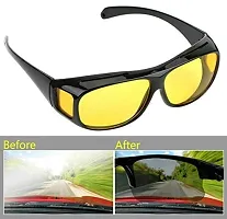 HD Night Day Vision Driving Wrap Around Anti Glare Sunglasses - Pack Of 2-thumb3