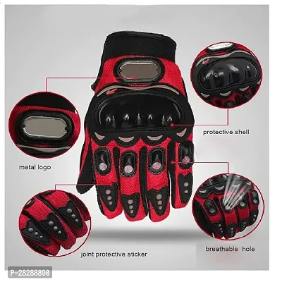 Modern Synthetic Leather Motorcycle Gloves And Helmet-thumb4