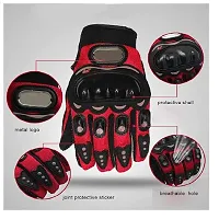 Modern Synthetic Leather Motorcycle Gloves And Helmet-thumb2