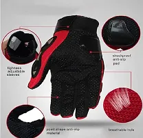 Modern Synthetic Leather Motorcycle Gloves And Helmet-thumb1