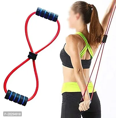 Soft Latex Figure 8 Yoga Fitness Workout Toning Resistance Tube-thumb0