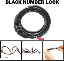 Multi Use Lock For Bike, Cycle, Helmet, Luggage with 4 Digit Resettable Bike Cable Lock( L 3.11 feet xThickness 8 mm )-thumb3