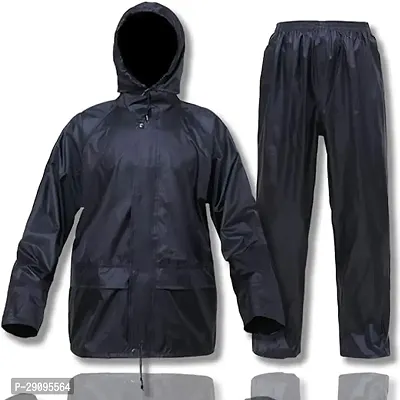 Rain Suit Men's Women's Black Colour Rain Suit with larga size-thumb0