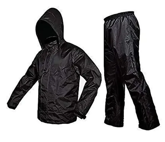 Rain Suit Men's Women's Black Colour Rain Suit with larga size