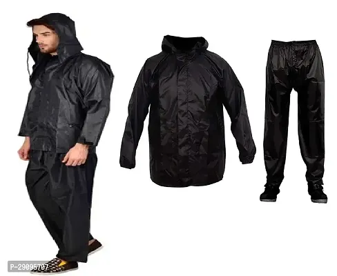 Rain Suit Men's Women's Black Colour Rain Suit with larga size