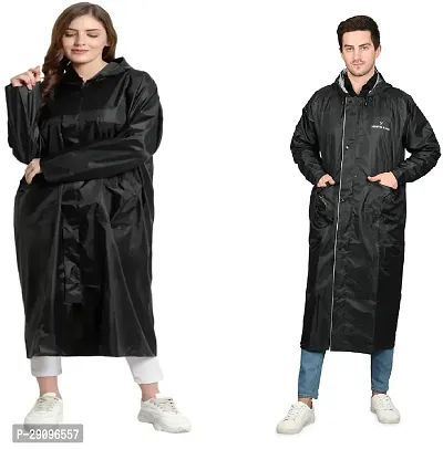 Solid Waterproof Rain Coat for Men and Women with medium size