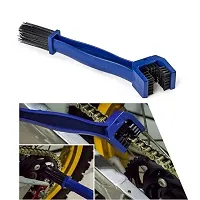 Rubber Gear Shifter Sock Boot Shoe Protector Cover (multiColor) with Multi Purpose Bike Chain Cleaning Brush with Soft  Long Bristles Blue)-thumb2