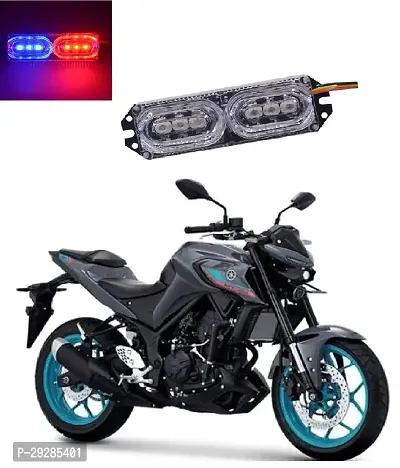 Police Light/Flasher/car bike light -Red  Blue for Hyundai i20 Active and LED Flash Strobe Emergency Warning Light for Motorcycle(pack of 1pcs)