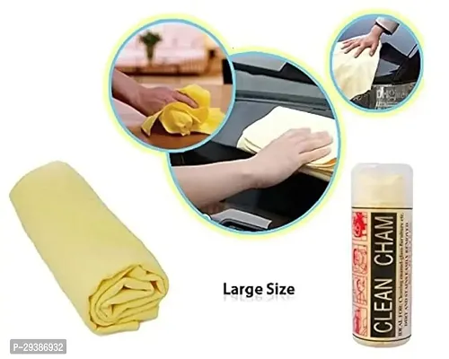 Liquid Absorbing Chamois Cloth for Car Cleaning Microfiber Cloth Small 1 Piece 43 CM x 32 CM-thumb3