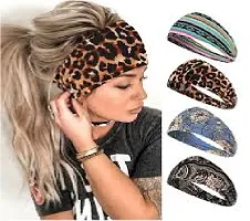 Wide Headbands for Women Boho Bandeau Head Bands with Raincoat Pack of 1 Assorted Color-thumb1