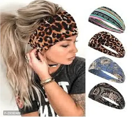 Wide Headbands for Women Boho Bandeau Head Bands with Raincoat Pack of 1 Assorted Color-thumb2