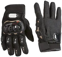 Probiker Leather Motorcycle Riding Gloves (black)-thumb1