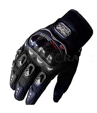 Probiker Leather Motorcycle Riding Gloves (black)-thumb3