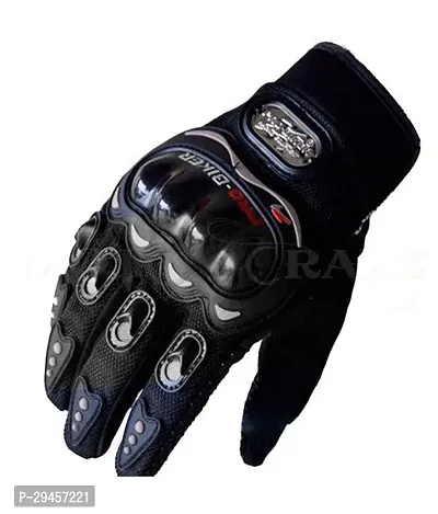 Probiker Leather Motorcycle Riding Gloves (black) with Headband Head Wrap Bandana Headwear Face Mask magic scarf for men  women Set Of1-thumb3