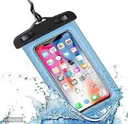 Mobile Phone PVC Waterproof Sealed Rain Protection Pouch Cover for 7 inches (multicolor) Pack of 1-thumb0