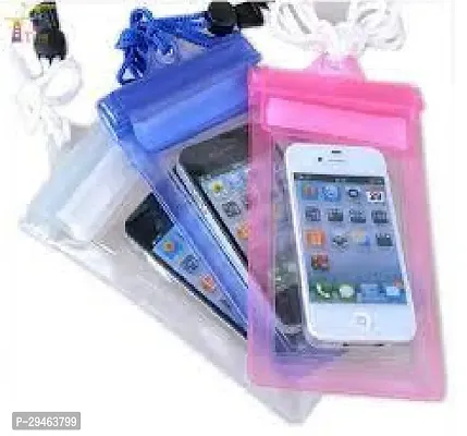 Mobile Phone PVC Waterproof Sealed Rain Protection Pouch Cover for 7 inches (multicolor) Pack of 1