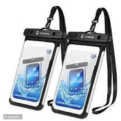 Mobile Phone PVC Waterproof Sealed Rain Protection Pouch Cover for 7 inches (multicolor) Pack of 2