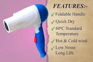 NV-1290 1000 Watts Foldable Hair Dryer for Man and Women, Multicolor-thumb3