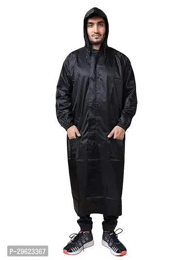 Unisex Waterproof Long Overcoat Rain Coat Black For Rainy Session Office/School Use for men and women - 1 Pcs