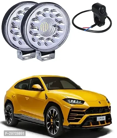 LED Car Bike Headlight Lamp IP67 High-Intensity Beam 40W Uniform Light Vehicle Accessory with 3way switch  (White, Pack of 2)