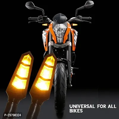 14 LED Round Fog Light 4 Inches Waterproof Off Road Driving Lamp (42W, White Light, 1 PC) with Pack of 4 Indicator 12V Amber LED Flexible Non Breakable Motorcycle Bike Turn Sign-thumb3